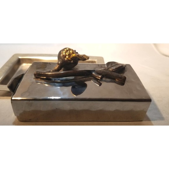 Gold and Silver Pomegranate Dervy Match Box Holder JPMB37 - Picture 9 of 10